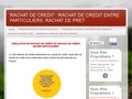 Site internet www.rachat-credit-entre-particulier.com