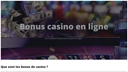 Bonus casino en ligne