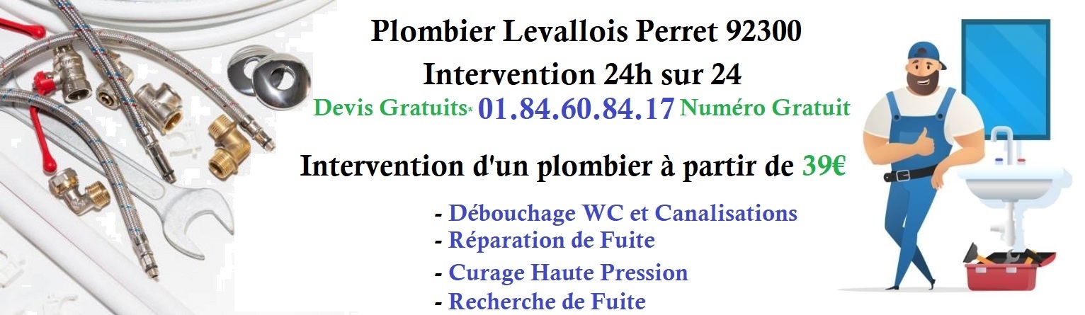 Plombier Levallois-Perret - Intervention professionnel dès 39€